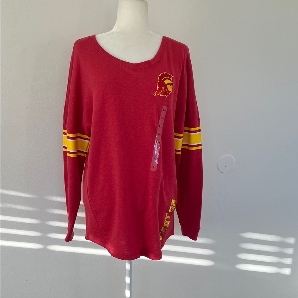 PINK Victoria's Secret Red Long Sleeve Top